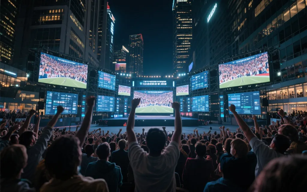 现代世界杯观看方式：多屏幕、数据叠加、球迷在城市广场共同观赛